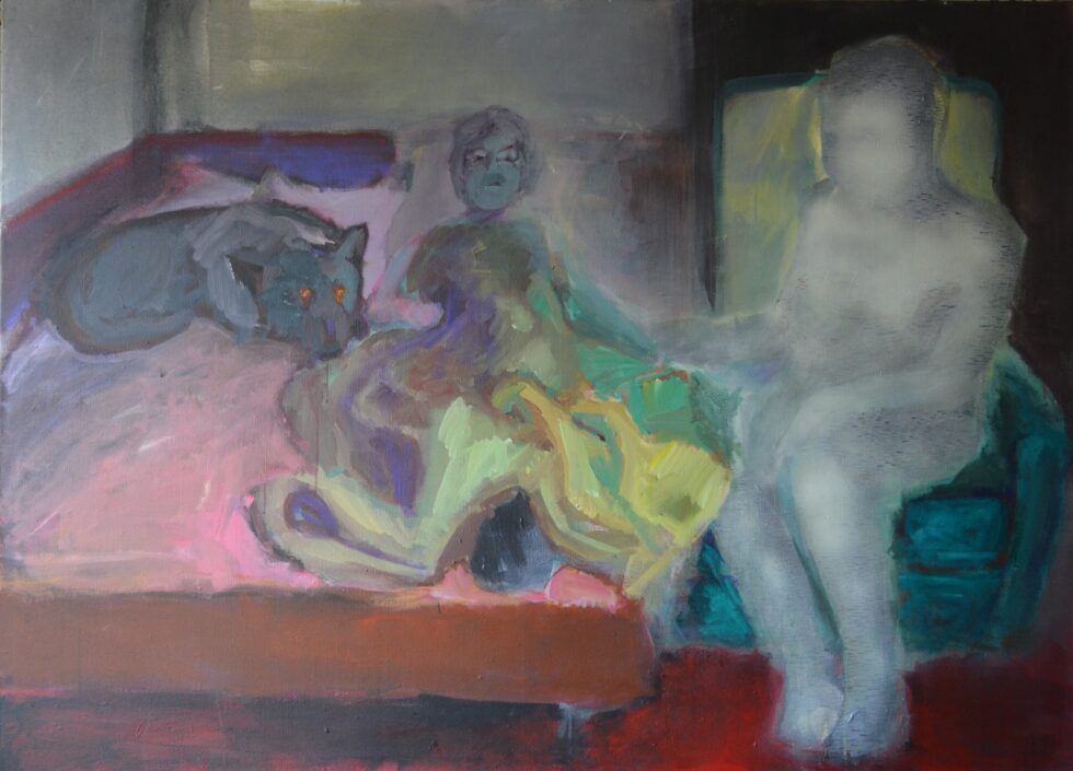 Lena Martincová-Červencová - Druhá identita: Dej mi ještě napít, akryl na plátně, 200 x 145 cm, 2012